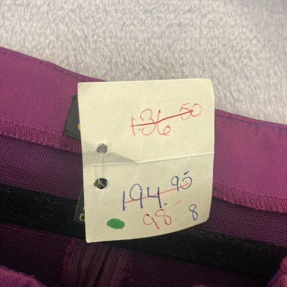 Cartise Cap Sleeve Tiered Blouse Womens 6 Evening Purple Flower Office Top NWT - Picture 6 of 12